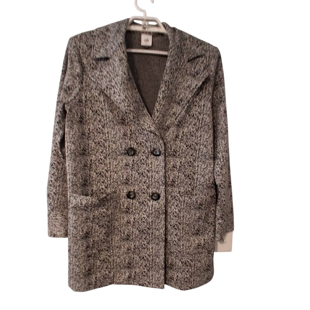 Cabi Agent jacket womens Medium double breasted blazer black